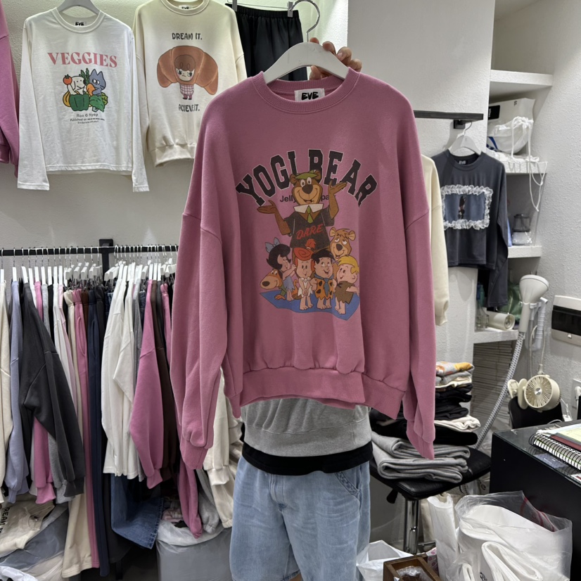EVE韓國直郵㊣女士新品人氣真品時尚職業休閑25秋冬熱賣衛衣EVE衛衣圖色2