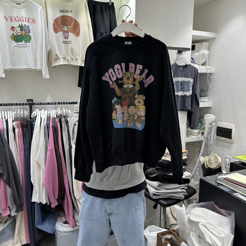 EVE韓國直郵㊣女士新品人氣真品時尚職業休閑25秋冬熱賣衛衣EVE衛衣圖色3