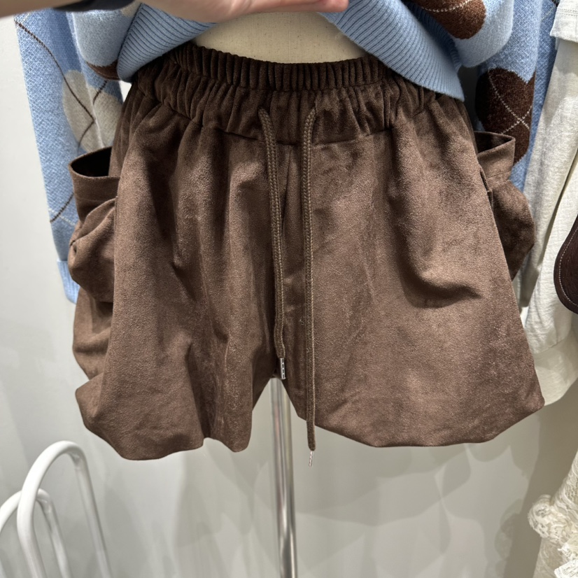 VINTAGE 888韓國代購㊣女裝新品熱賣職業休閑人氣時尚短褲絨VINTAGE888/TRIPLE EIGHT短褲