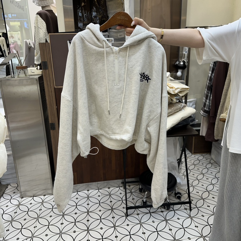 BAMBOLINA東大門㊣代購女裝新款推薦25秋冬時尚真品衛衣刺繡BAMBOLINA衛衣
