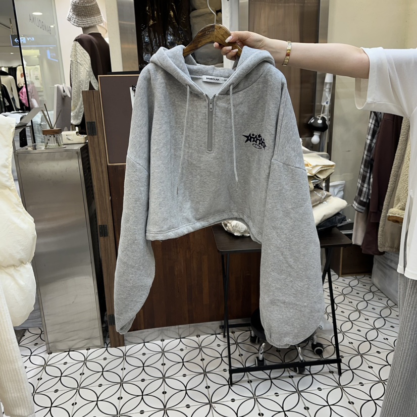 BAMBOLINA東大門㊣代購女裝新款推薦25秋冬時尚真品衛衣刺繡BAMBOLINA衛衣圖色2