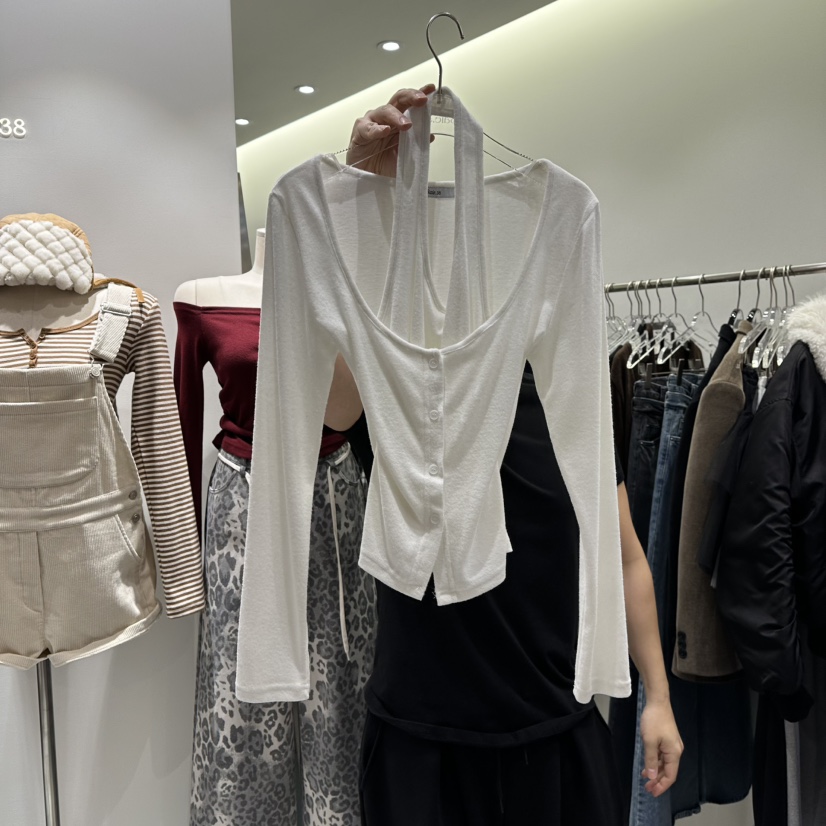 BAIE.38東大門㊣直郵女士新品時尚職業套裝掛脖開衫兩件套BAIE.38套裝