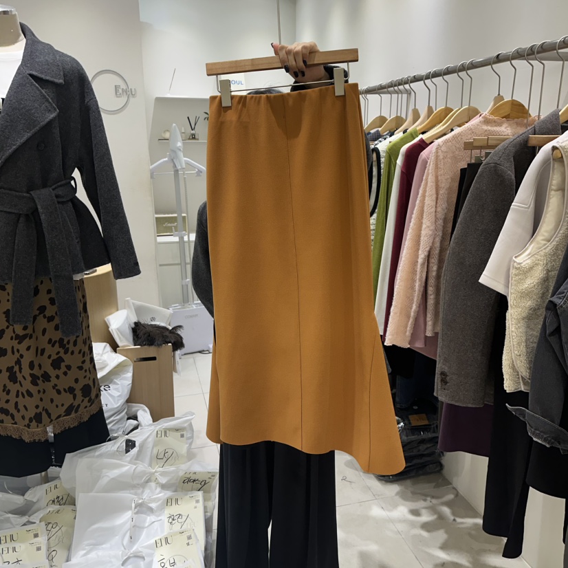 EN.U韓國代購㊣女裝新品25秋冬休閑職業熱賣真品推薦時尚長裙EN.U長裙