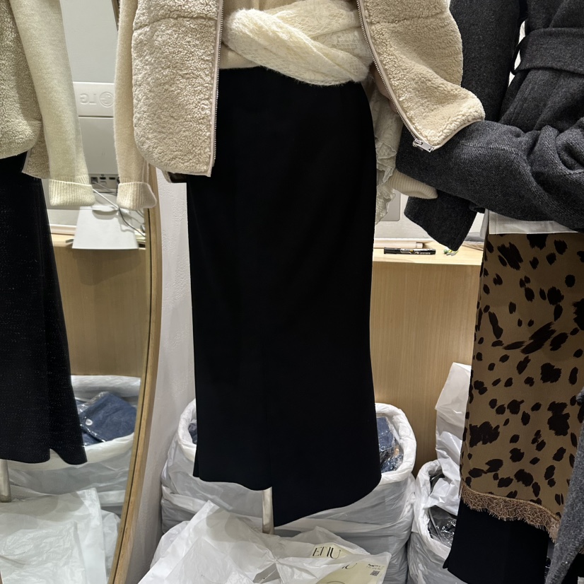 EN.U韓國代購㊣女裝新品25秋冬休閑職業熱賣真品推薦時尚長裙EN.U長裙圖色2