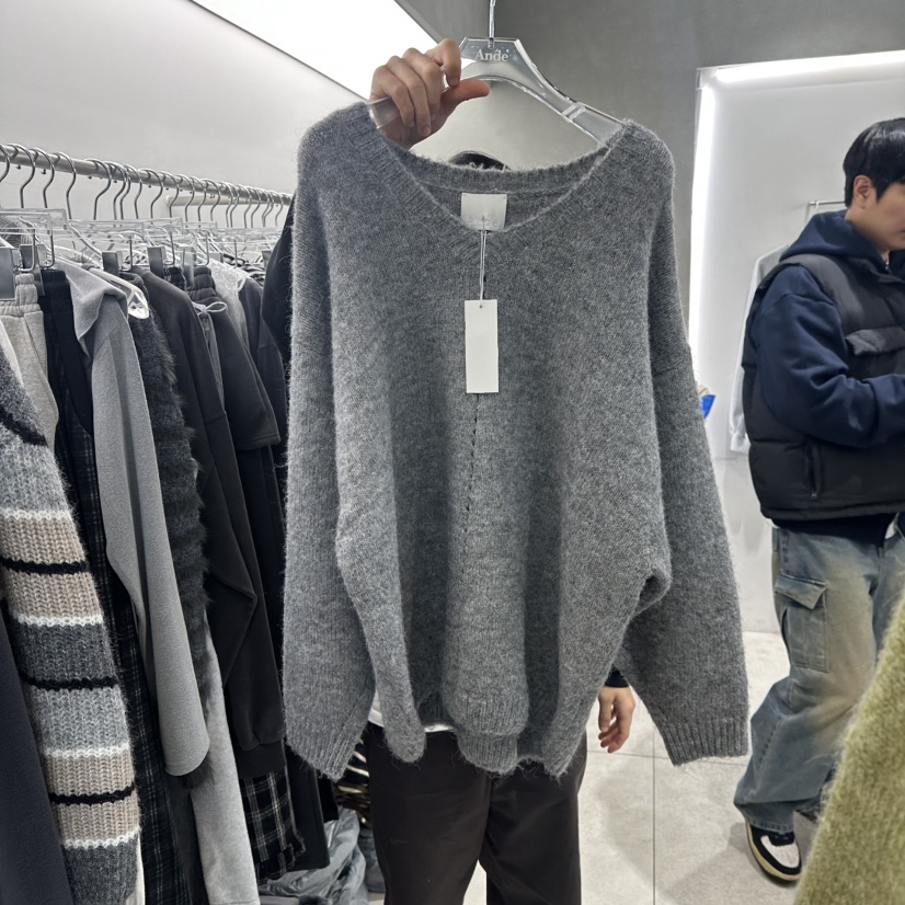 ANDE韓國代購㊣女士新款25秋冬職業人氣時尚休閑推薦熱賣毛衣Ande毛衣圖色2