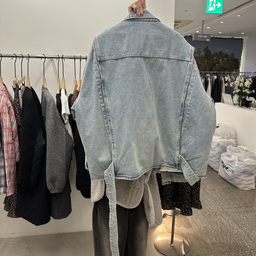 VENEFIT東大門㊣直郵女裝新款時尚休閑人氣職業夾克水洗牛仔布VENEFIT/JENNIE夾克