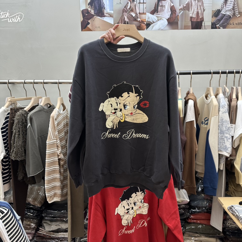 STICK WITH韓國代購㊣女士新款時尚25秋冬真品休閑衛衣口袋STICK WITH衛衣圖色3