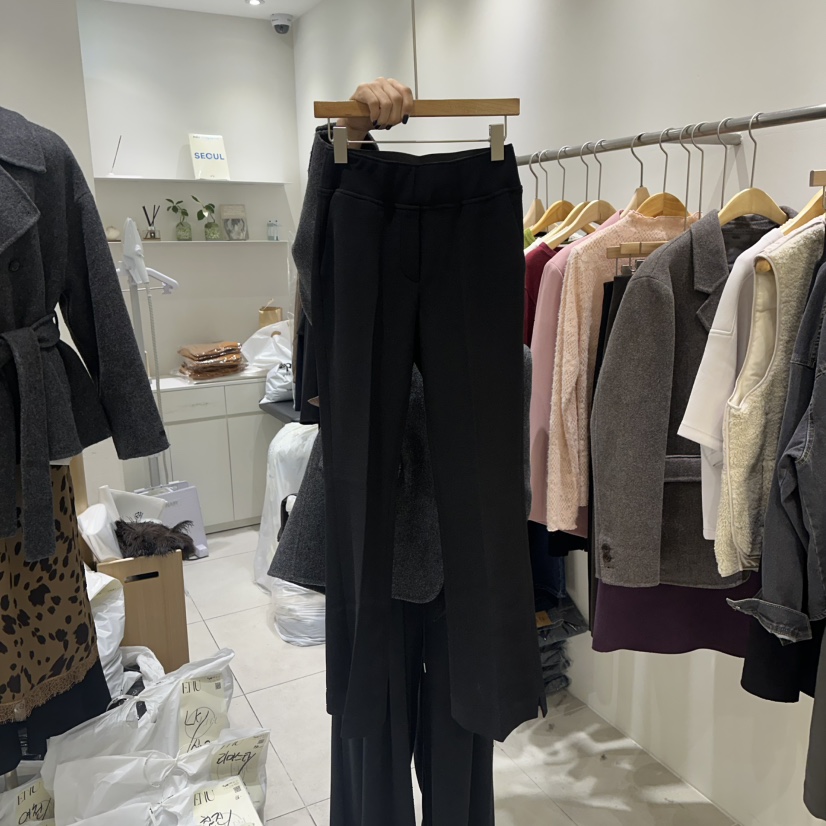EN.U東大門㊣直郵女裝新款25秋冬休閑人氣推薦職業休閑褲羊毛EN.U休閑褲圖色1