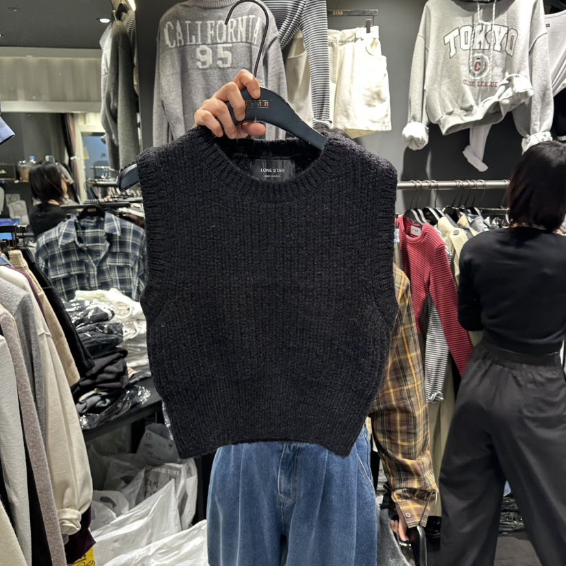 LONE STAR韓國直郵㊣女士新品推薦25秋冬真品熱賣休閑馬甲LONE STAR馬甲圖色3
