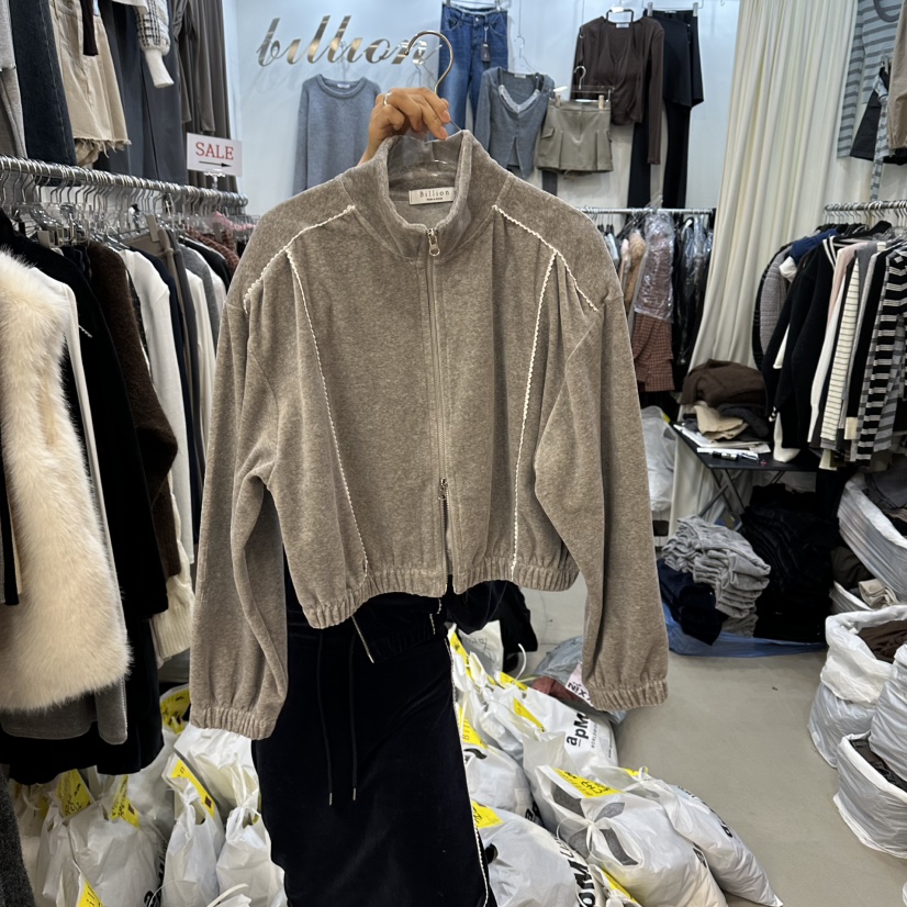 BILLION-L韓國代購㊣女裝新品職業時尚人氣休閑真品衛衣拉鏈BILLION-L衛衣