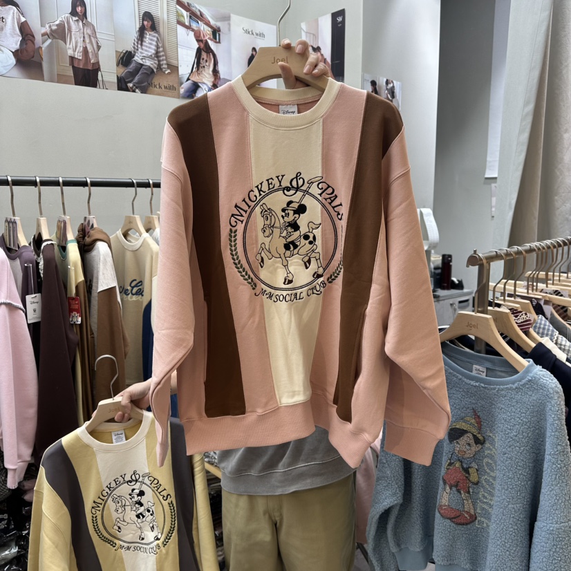STICK WITH韓國代購㊣女裝新品休閑25秋冬真品熱賣人氣衛衣STICK WITH衛衣圖色2