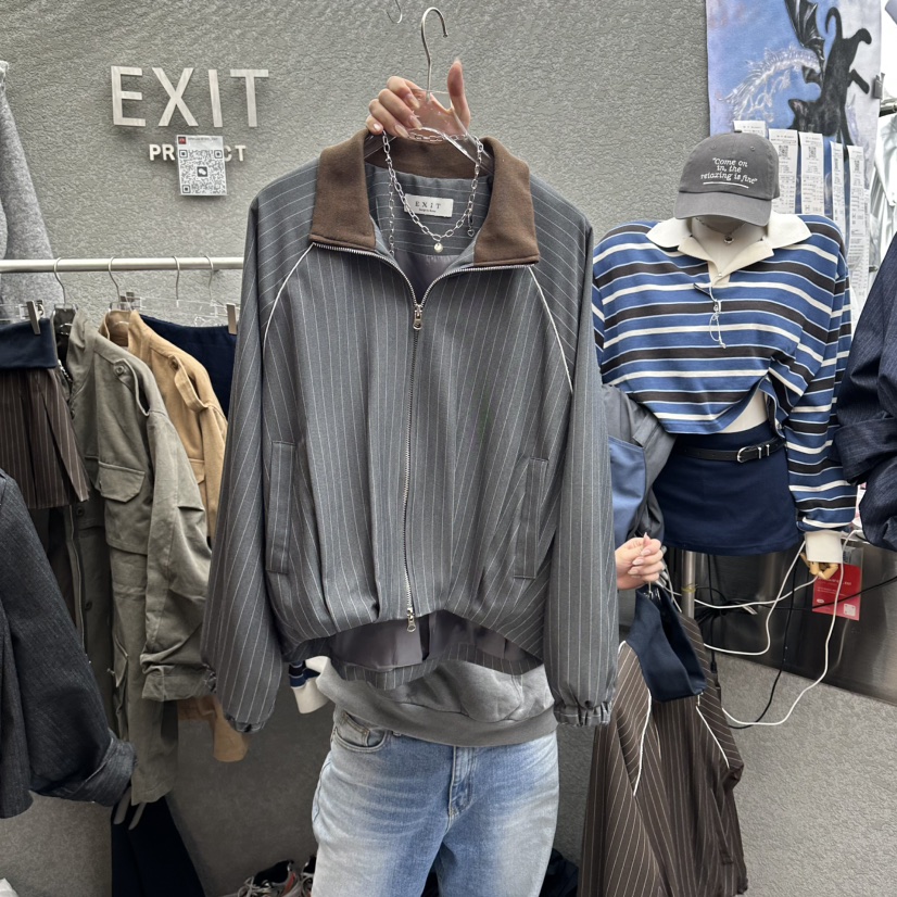 EXIT韓國代購㊣女士新品真品職業熱賣時尚推薦休閑人氣夾克EXIT夾克圖色2
