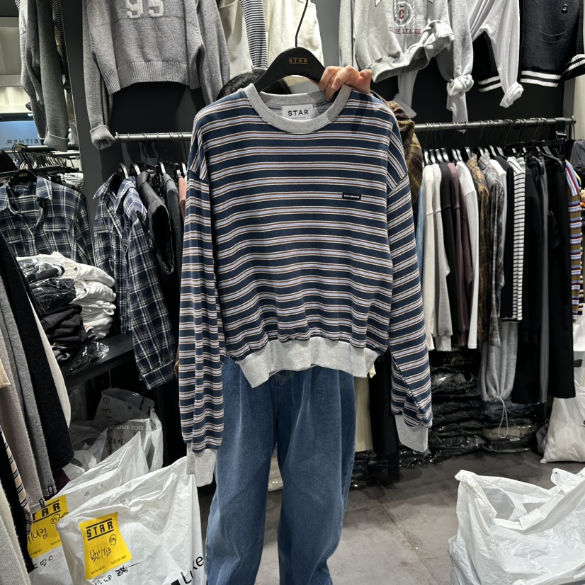 LONE STAR韓國代購㊣女裝新品真品職業休閑25秋冬人氣衛衣LONE STAR衛衣圖色2