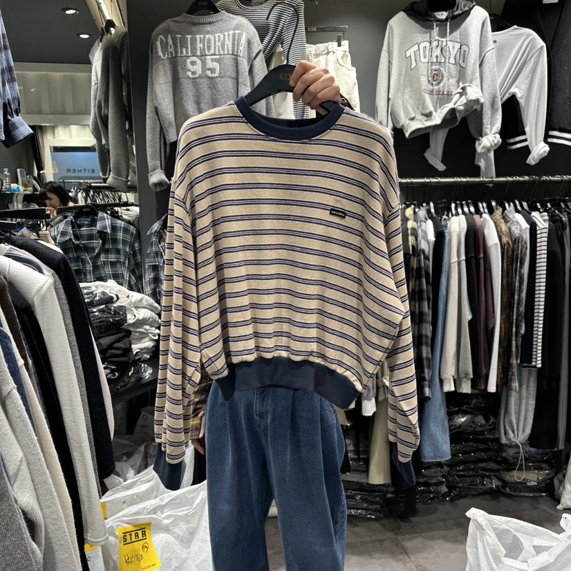 LONE STAR韓國代購㊣女裝新品真品職業休閑25秋冬人氣衛衣LONE STAR衛衣圖色3