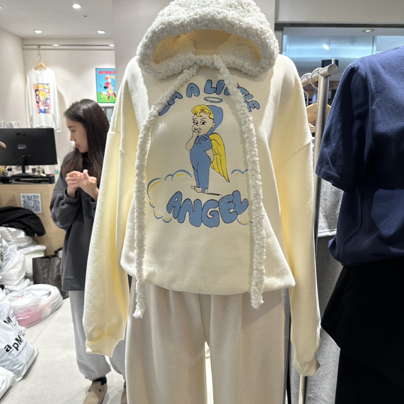 J.BALLOON韓國直郵㊣女裝新品熱賣休閑推薦25秋冬衛衣加絨J.BALLOON衛衣圖色1