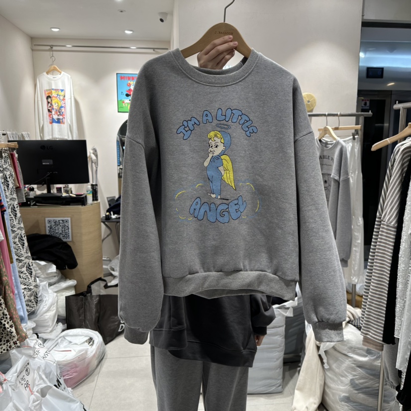 J.BALLOON韓國直郵㊣女裝新品熱賣休閑推薦25秋冬衛衣加絨J.BALLOON衛衣圖色2