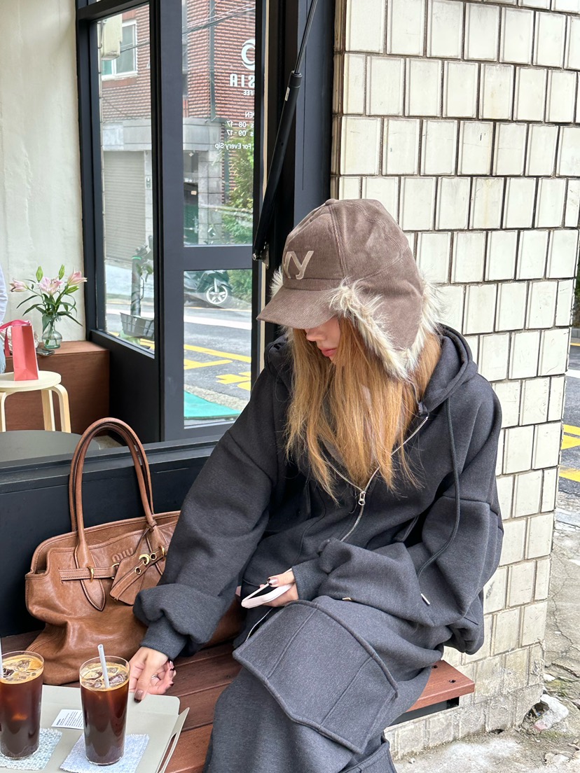 ZEROZERO韓國直郵㊣女裝新款職業推薦夾克口袋羊毛拉鏈連帽ZEROZERO夾克