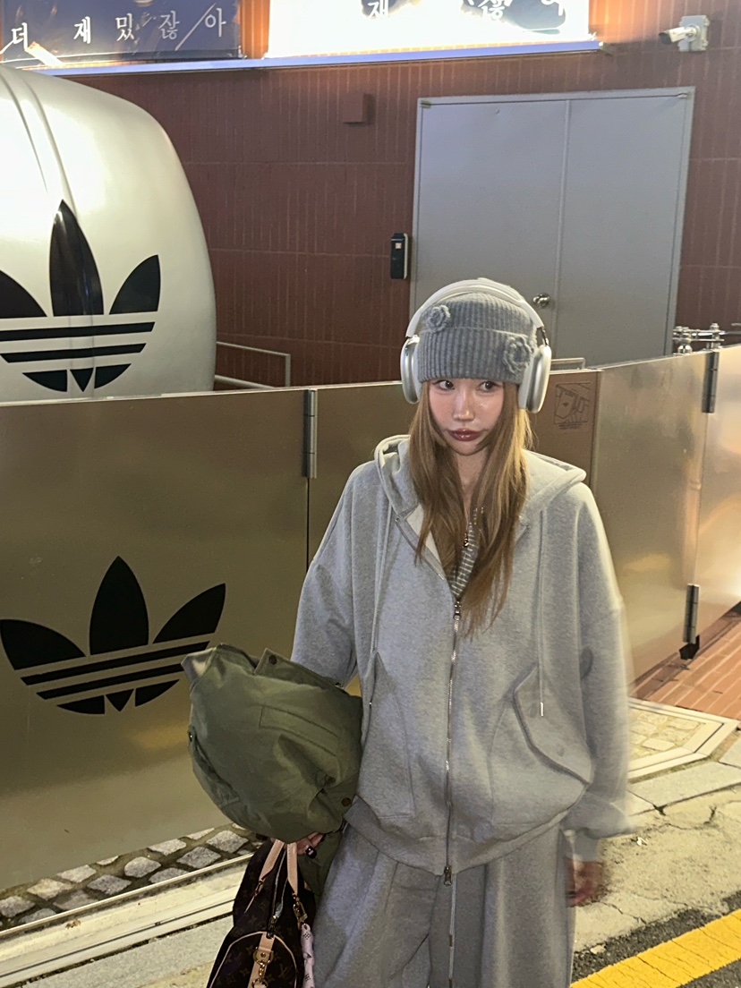 ZEROZERO韓國直郵㊣女裝新款職業推薦夾克口袋羊毛拉鏈連帽ZEROZERO夾克