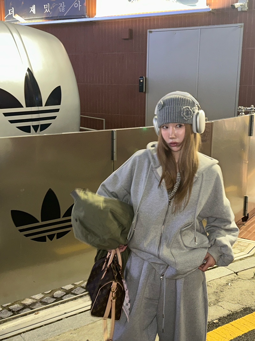 ZEROZERO韓國直郵㊣女裝新款職業推薦夾克口袋羊毛拉鏈連帽ZEROZERO夾克圖色2