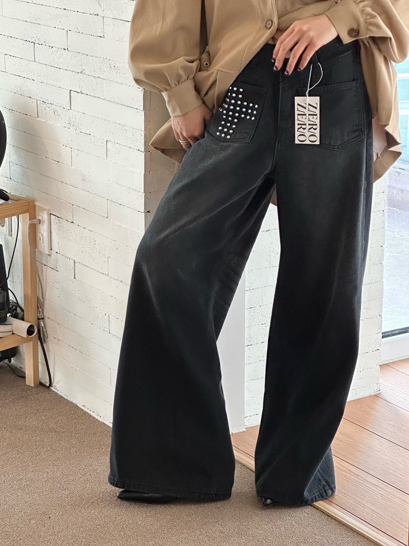 ZEROZERO韓國代購㊣女裝新品人氣25秋冬真品牛仔褲不含腰帶ZEROZERO牛仔褲圖色2