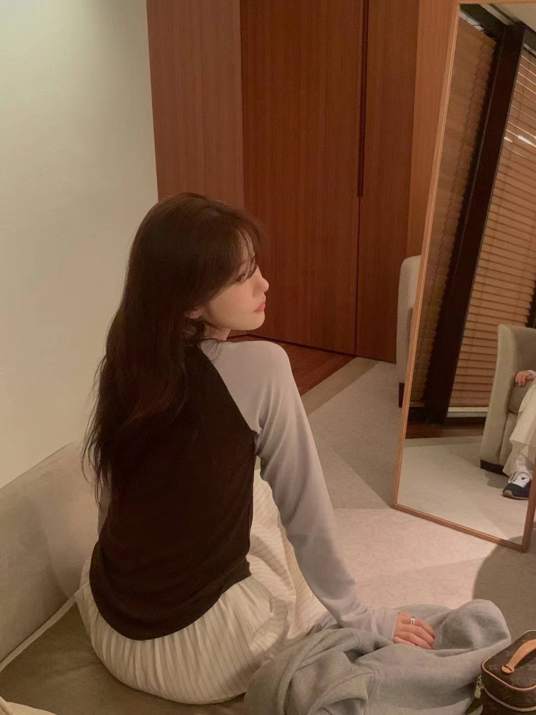 MIELLE-미엘르-OT東大門㊣代購女裝新品人氣25秋冬長袖T恤羊毛MIELLE-미엘르-OT長袖T恤