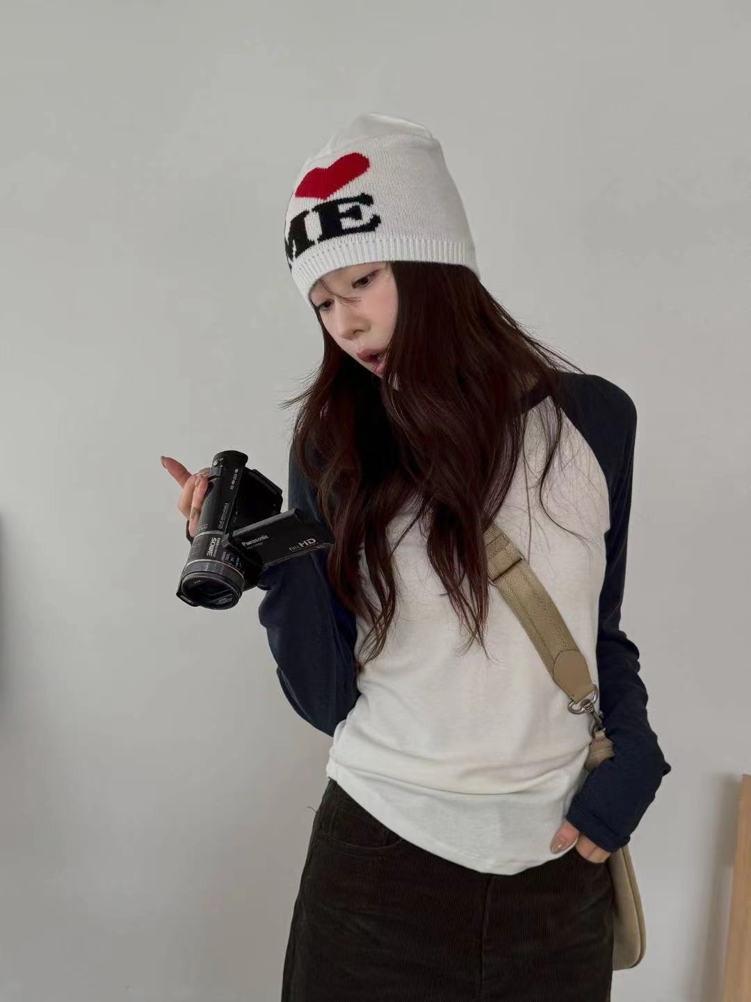 MIELLE-미엘르-OT東大門㊣代購女裝新品人氣25秋冬長袖T恤羊毛MIELLE-미엘르-OT長袖T恤圖色2