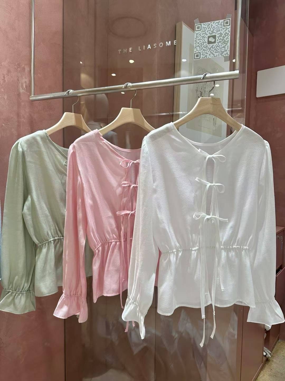 THE LIASOME東大門㊣實拍女士新品推薦25秋冬職業襯衫蕾絲衫THE LIASOME襯衫/蕾絲衫