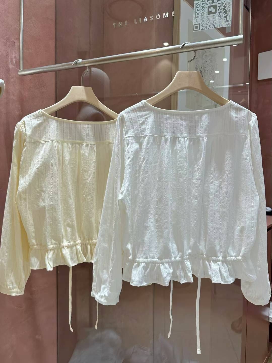 THE LIASOME韓國直郵㊣女士新品人氣25秋冬熱賣襯衫蕾絲衫THE LIASOME襯衫/蕾絲衫
