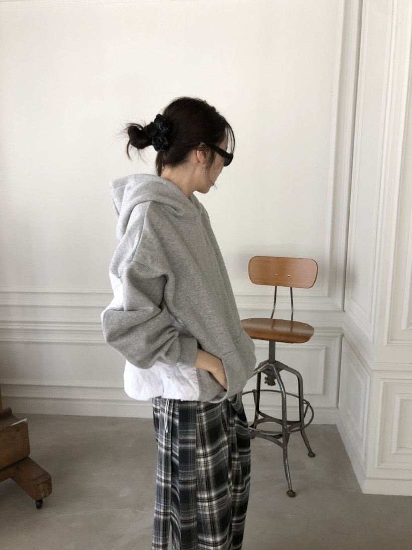 FOSET東大門㊣代購女士新款職業25秋冬真品時尚衛衣連帽衫拼色FOSET衛衣