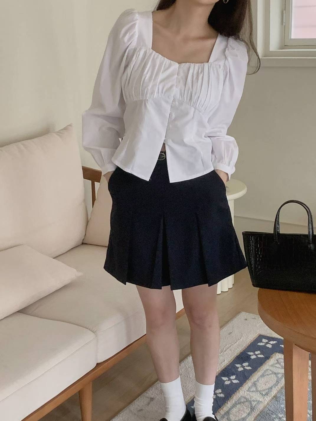 THE LIASOME東大門㊣代購女裝新款休閑職業推薦襯衫蕾絲衫THE LIASOME襯衫/蕾絲衫