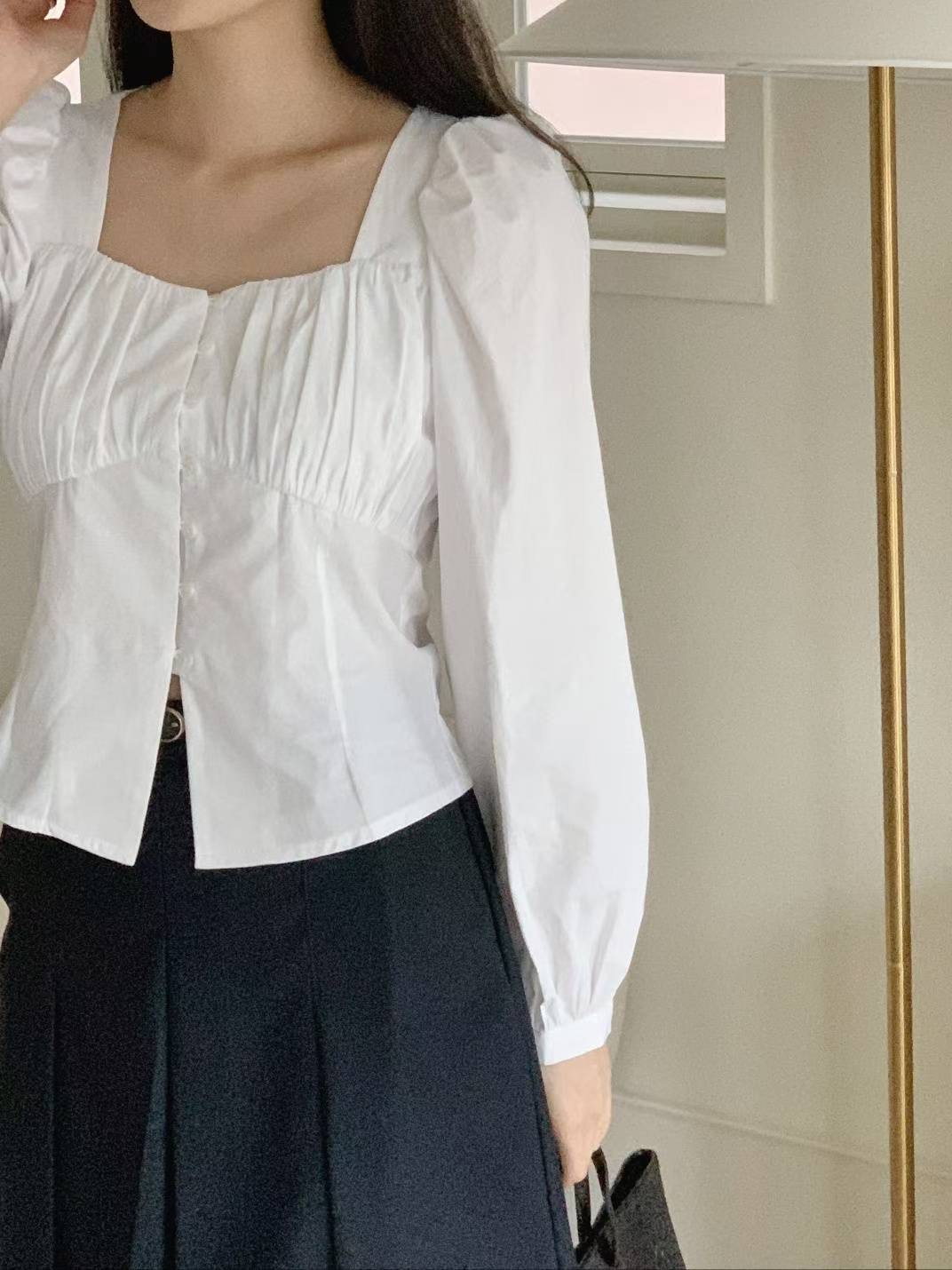 THE LIASOME東大門㊣代購女裝新款休閑職業推薦襯衫蕾絲衫THE LIASOME襯衫/蕾絲衫