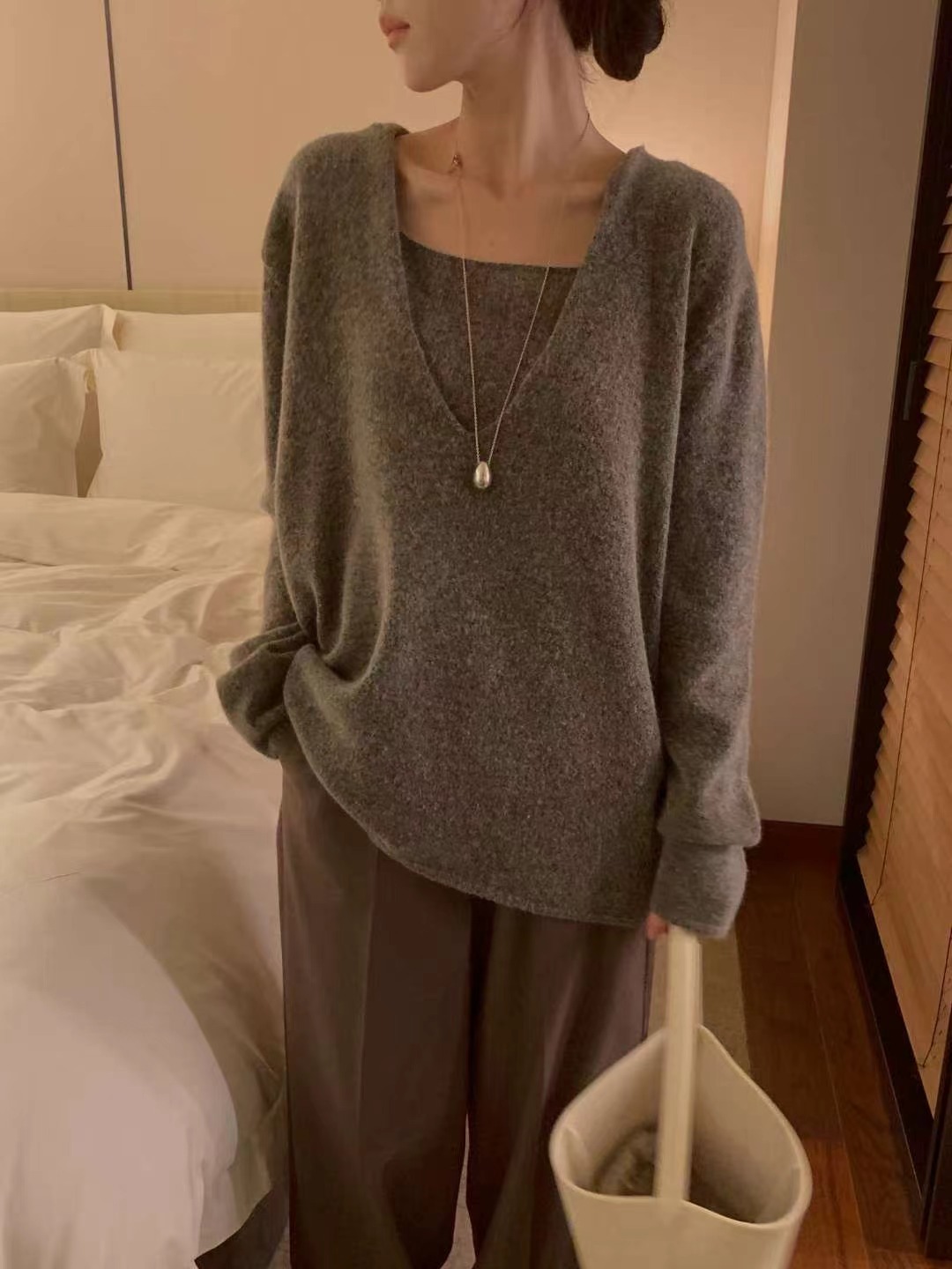 MIELLE-미엘르-OT東大門㊣代購女裝新品25秋冬休閑時尚套裝MIELLE-미엘르-OT套裝