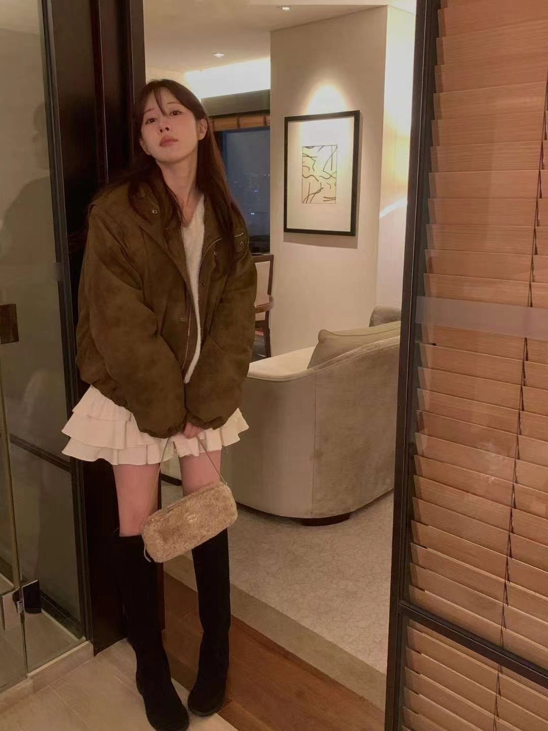 MIELLE-미엘르-OT東大門㊣實拍女裝新款熱賣時尚夾克泰迪熊MIELLE-미엘르-OT夾克圖色1