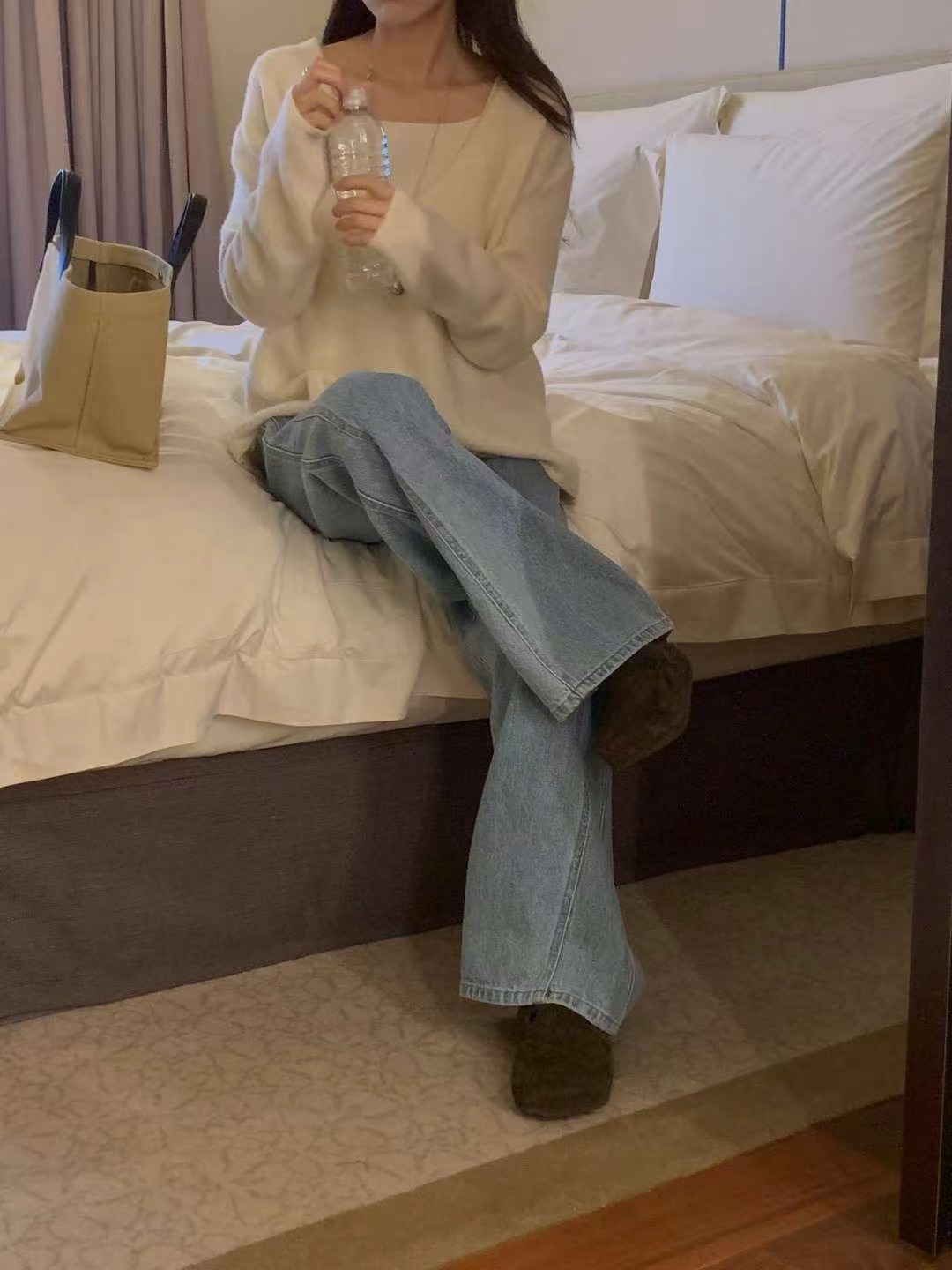 MIELLE-미엘르-OT東大門㊣代購女士新款25秋冬推薦牛仔褲MIELLE-미엘르-OT牛仔褲