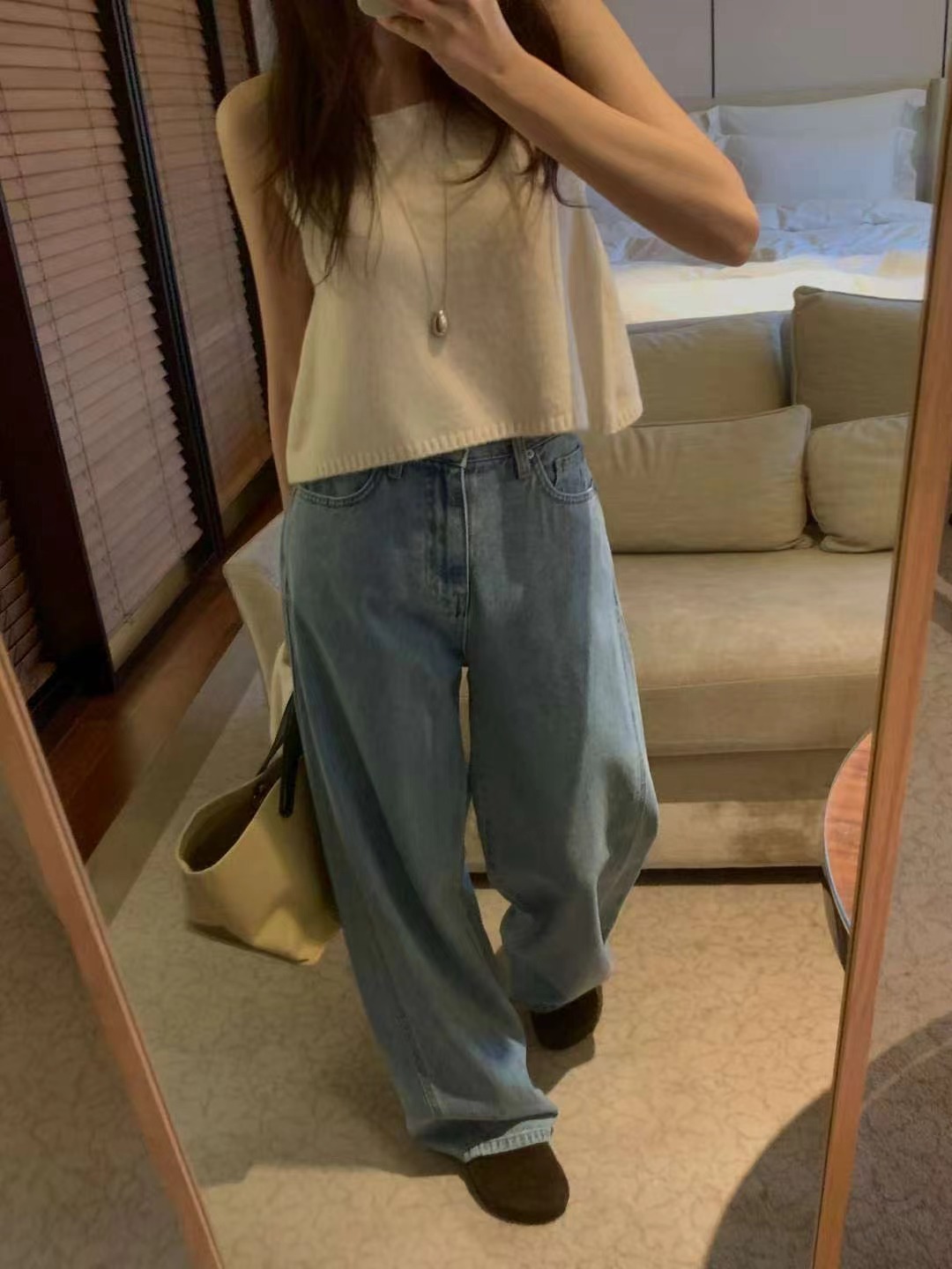 MIELLE-미엘르-OT東大門㊣代購女士新款25秋冬推薦牛仔褲MIELLE-미엘르-OT牛仔褲
