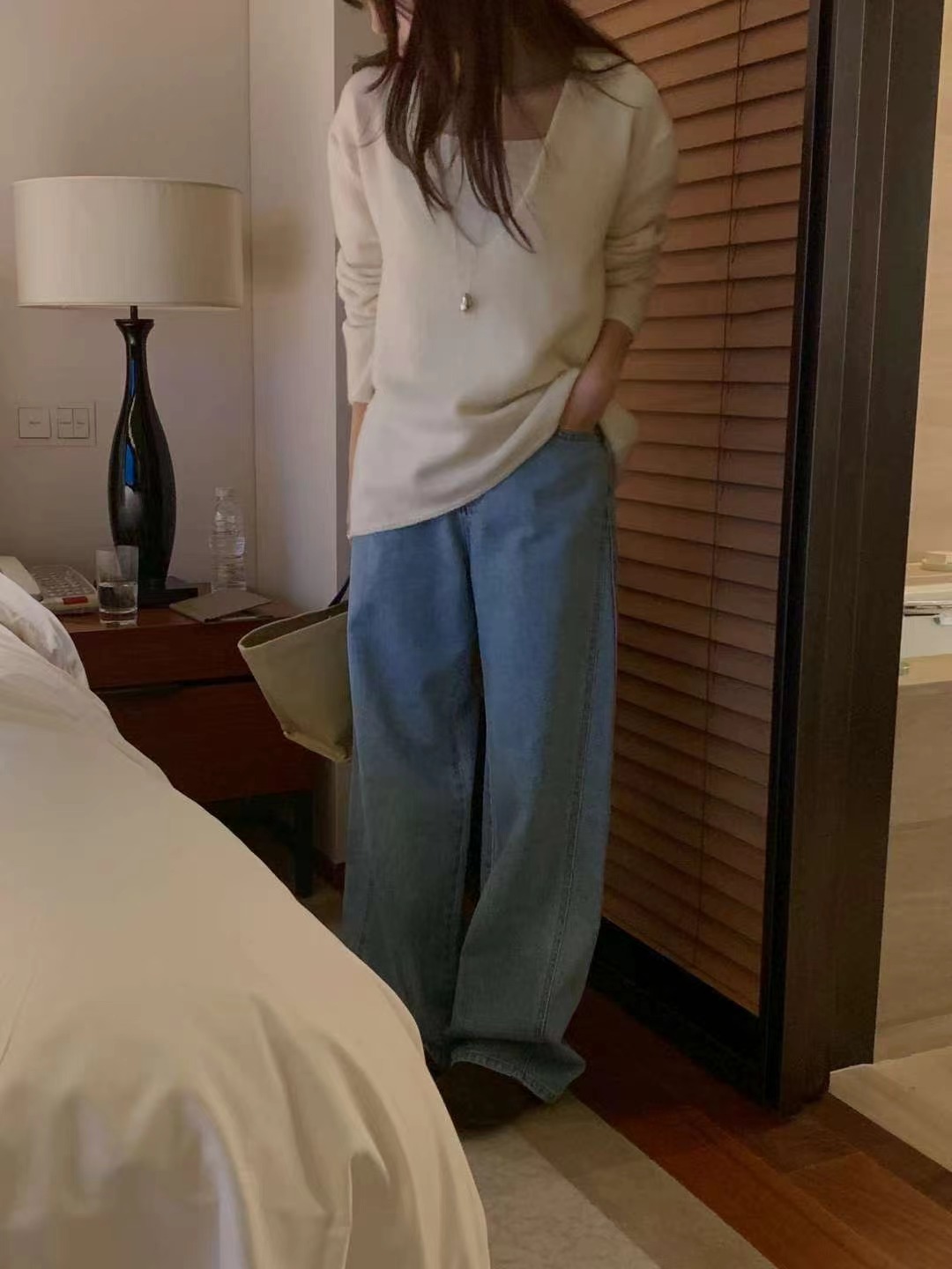 MIELLE-미엘르-OT東大門㊣代購女士新款25秋冬推薦牛仔褲MIELLE-미엘르-OT牛仔褲