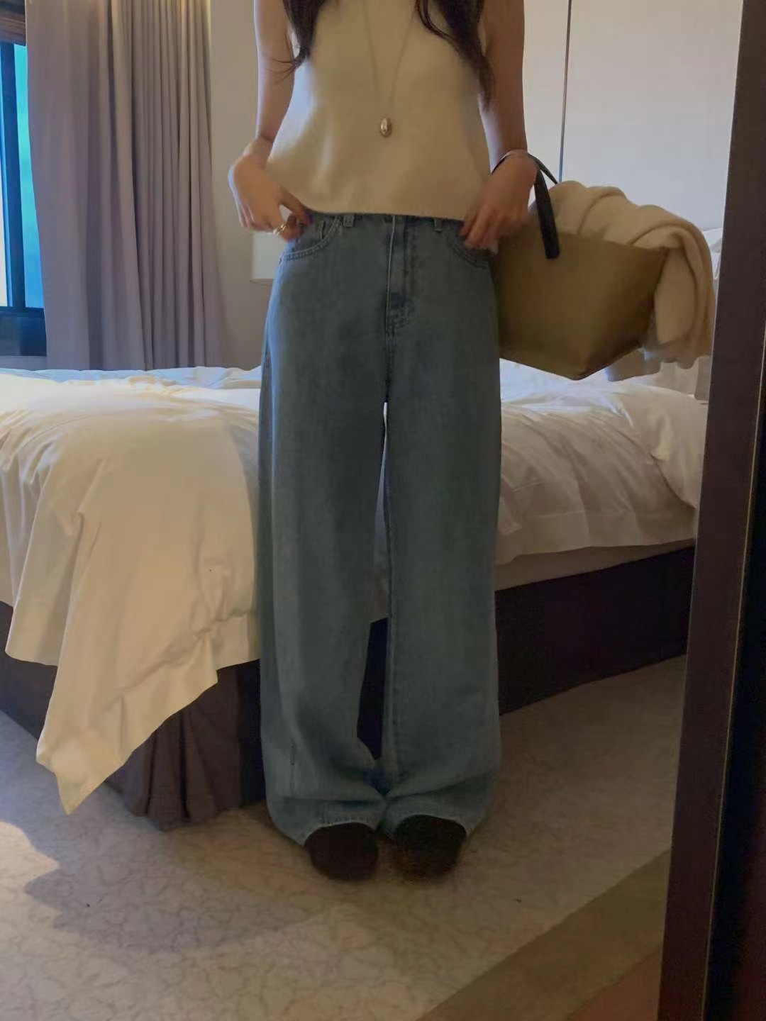 MIELLE-미엘르-OT東大門㊣代購女士新款25秋冬推薦牛仔褲MIELLE-미엘르-OT牛仔褲