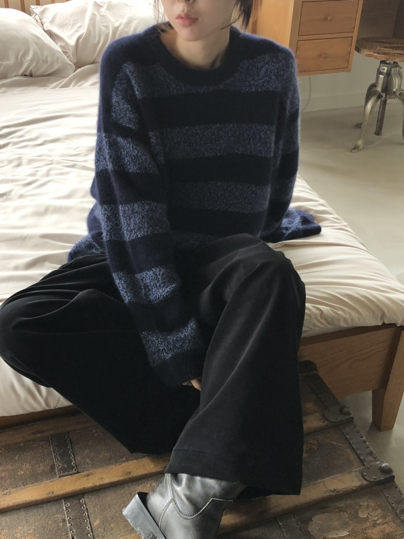 FOSET東大門㊣直郵女士新款25秋冬休閑熱賣真品針織衫單排扣FOSET針織衫