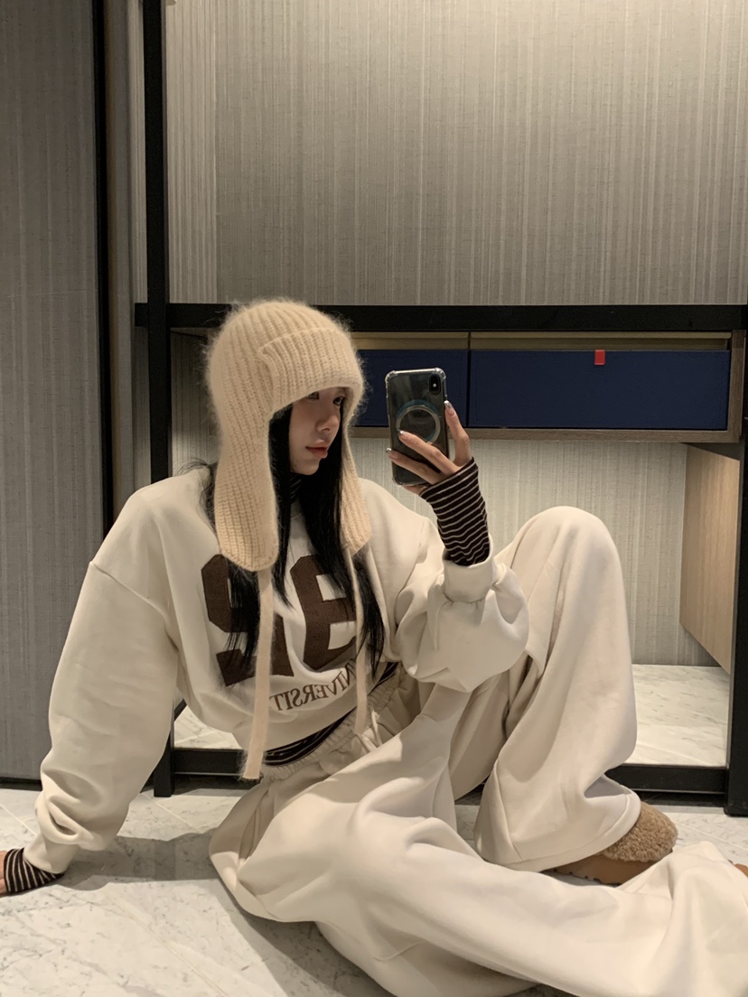 BADCALM韓國直郵㊣女士新款真品推薦熱賣休閑25秋冬職業衛衣BADCALM衛衣
