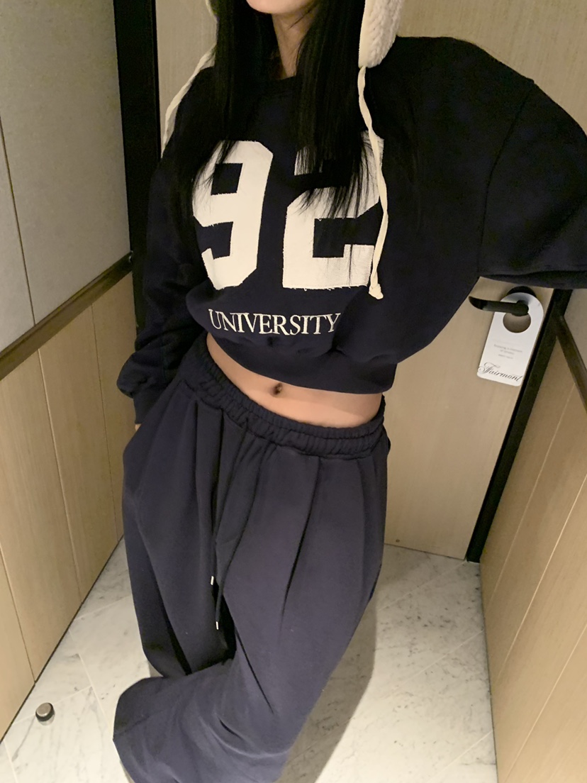 BADCALM韓國直郵㊣女士新款真品推薦熱賣休閑25秋冬職業衛衣BADCALM衛衣