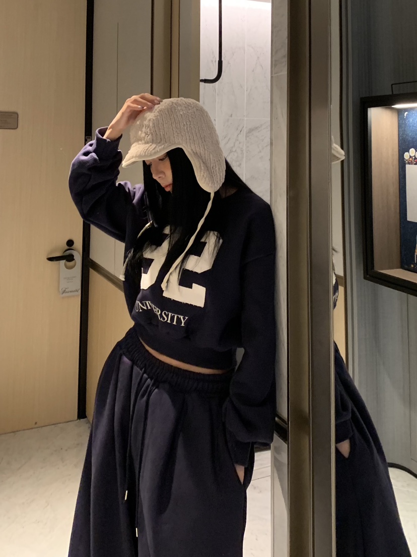 BADCALM韓國直郵㊣女士新款真品推薦熱賣休閑25秋冬職業衛衣BADCALM衛衣