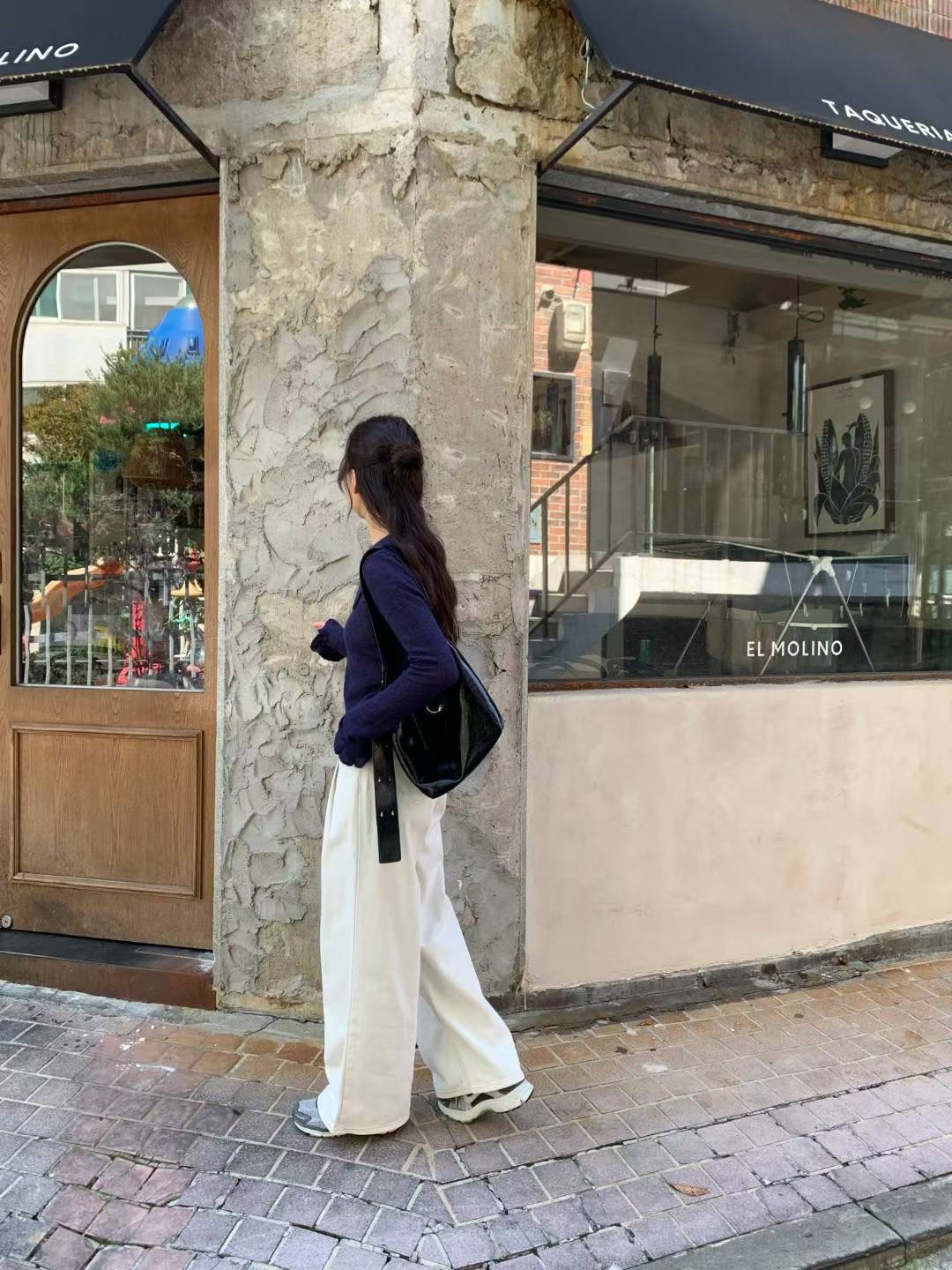 VEVE東大門㊣直郵女裝新品熱賣推薦真品職業休閑針織衫荷葉邊VEVE針織衫