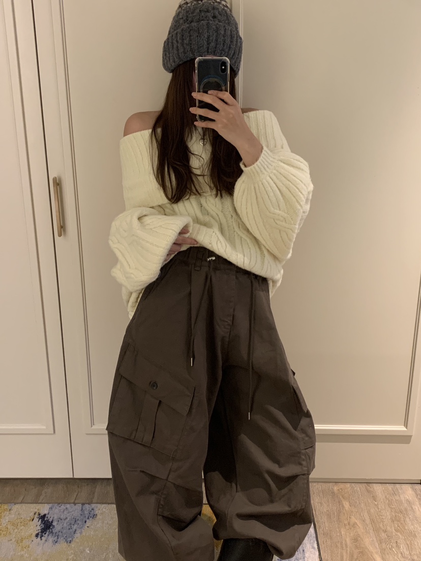 BADCALM東大門㊣代購女裝新品推薦真品職業時尚休閑褲工裝褲BADCALM休閑褲
