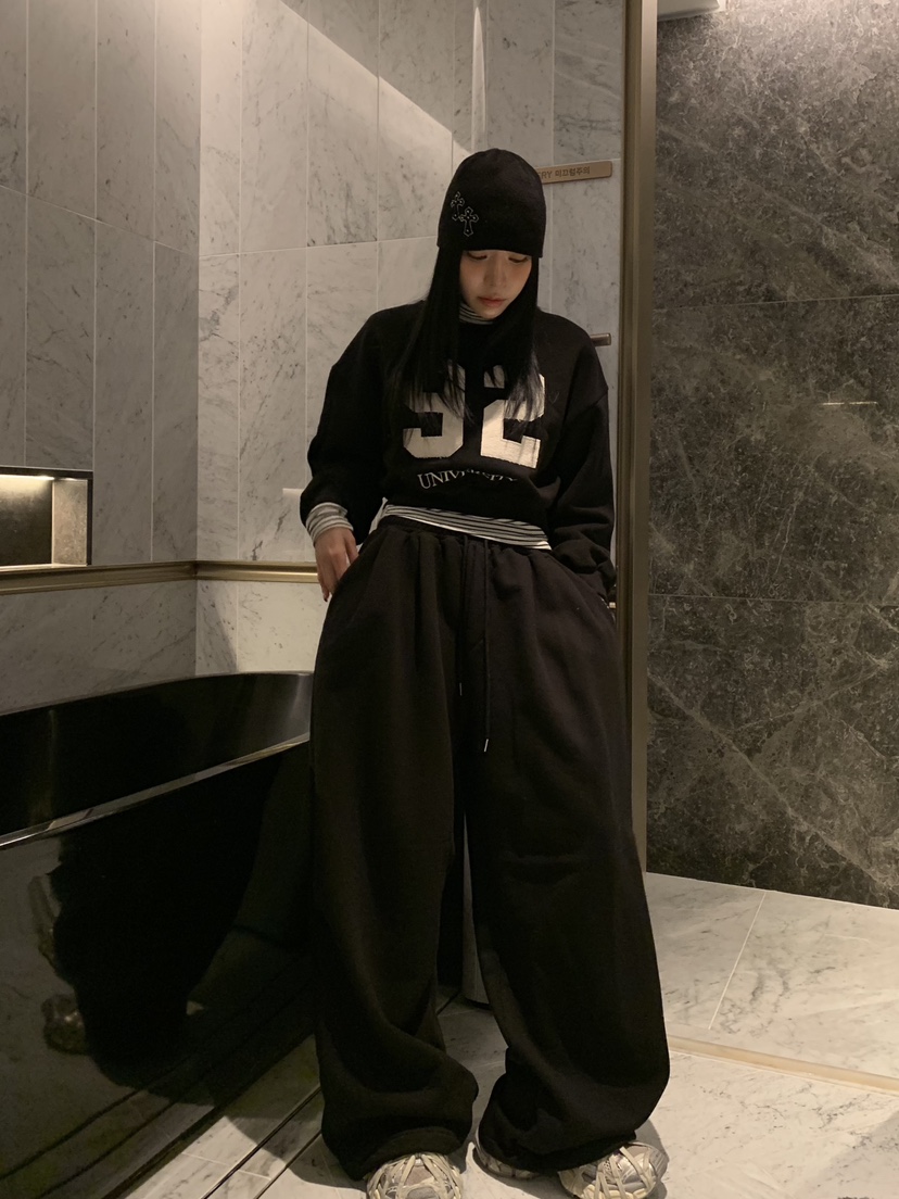 BADCALM東大門㊣代購女士新品25秋冬真品熱賣推薦人氣休閑褲BADCALM休閑褲