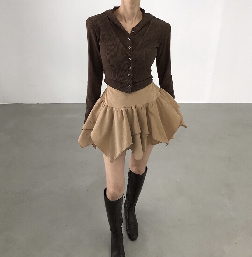 2TWO MOON韓國直郵㊣女士新款熱賣25秋冬時尚人氣真品短裙2TWO MOON短裙