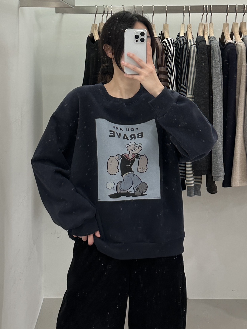 PEPPER-L韓國代購㊣女士新品真品職業25秋冬衛衣大力水手加絨PEPPER衛衣