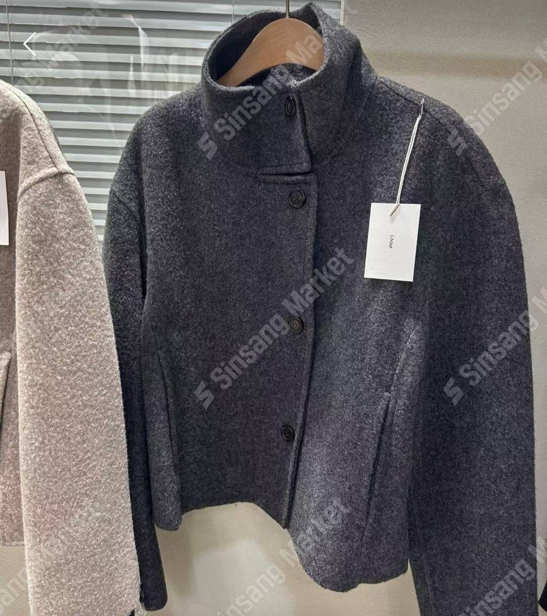 I_HOUR東大門㊣代購女裝新款休閑時尚職業25秋冬推薦短款大衣i hour短款大衣圖色2