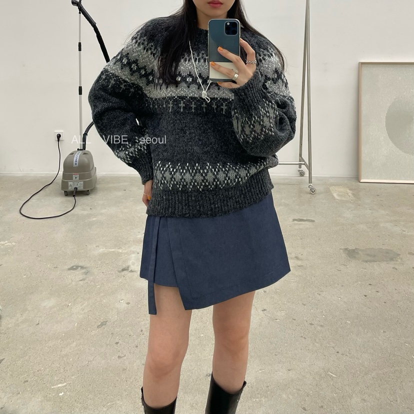 ALLVIBE東大門㊣直郵女裝新款人氣熱賣推薦25秋冬時尚針織衫ALLVIBE針織衫圖色2