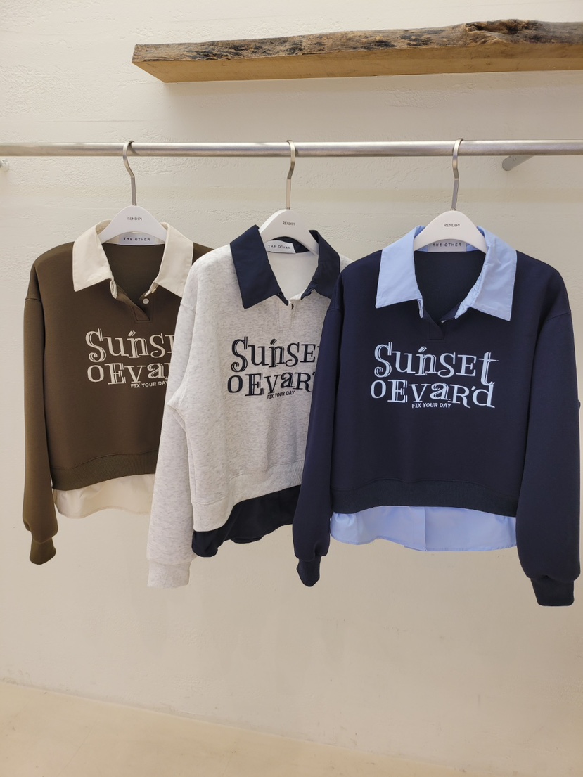 THE OTHER韓國代購㊣女裝新品時尚推薦職業真品衛衣假兩件THE OTHER衛衣