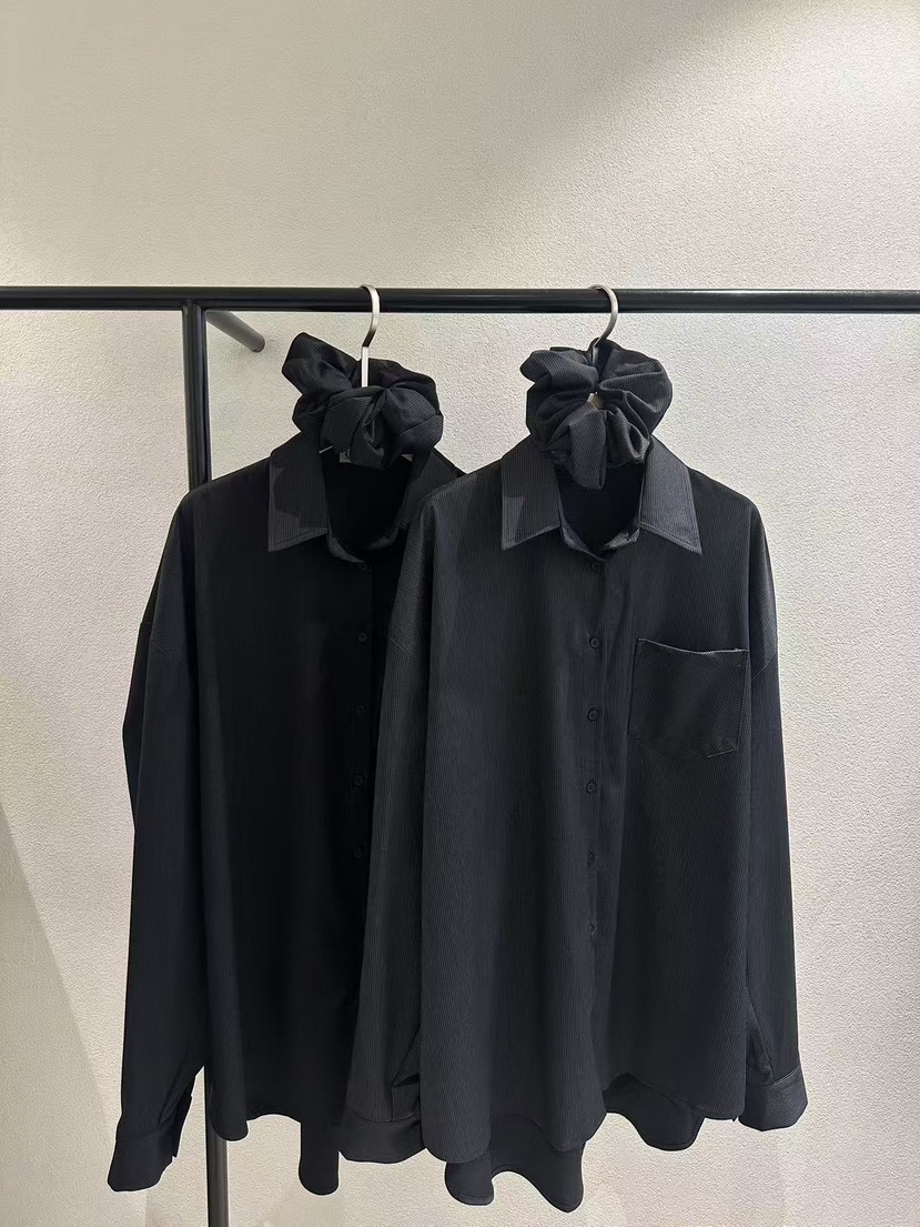 POSTMODERN韓國直郵㊣女裝新品25秋冬襯衫蕾絲衫含頭飾褶皺POSTMODERN襯衫/蕾絲衫
